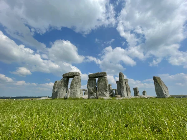 Ein Faszinierender Blick Auf Das Stone Henge Wiltshire Großbritannien Gegen — Stockfoto