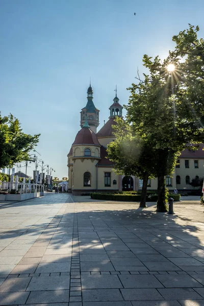 Elbla Polonia Junio 2021 Faro Plaza Sopot Polonia — Foto de Stock