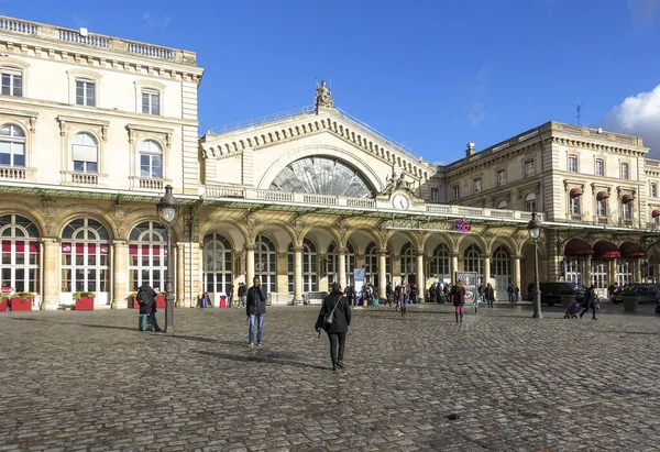 Paris Francja Stycznia 2017 Widok Dworzec Wschodni Dzielnicy Paryża Francja — Zdjęcie stockowe