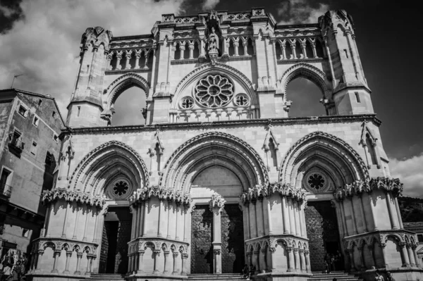 Spanya Daki Cuenca Katedrali Nin Dramatik Karamsar Bir Görüntüsü — Stok fotoğraf