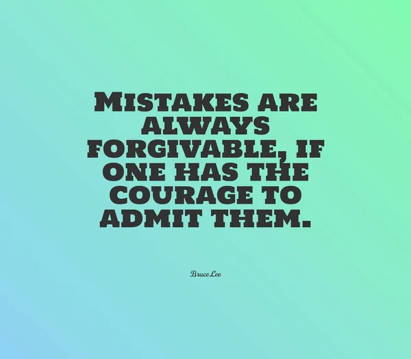 Inspirational Motivation Quote Forgiveness Admitting Mistakes — Stock Photo, Image