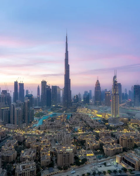 Dubai Emirados Arab Unidos Janeiro 2021 Céu Nublado Sobre Centro — Fotografia de Stock