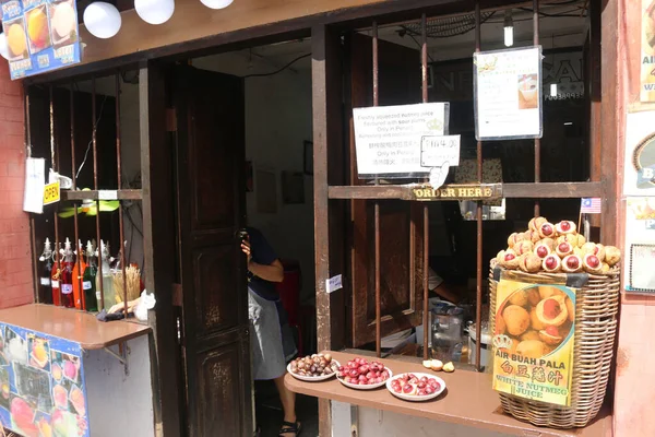 Primo Piano Dell Unico Negozio Penang Offre Succo Appena Spremuto — Foto Stock