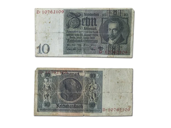 Weimar Republic Banknote Ten Million Marks — Stock Photo, Image