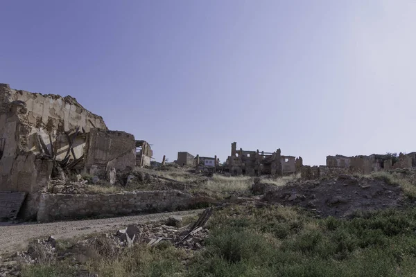 Ερείπια Του Χωριού Belchite Στην Επαρχία Της Σαραγόσα Της Ισπανίας — Φωτογραφία Αρχείου
