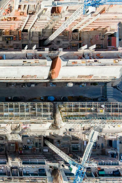 Вигляд Висоти Величезного Будівельного Майданчика Вздовж Річки Тагус Центрі Лісабона — стокове фото
