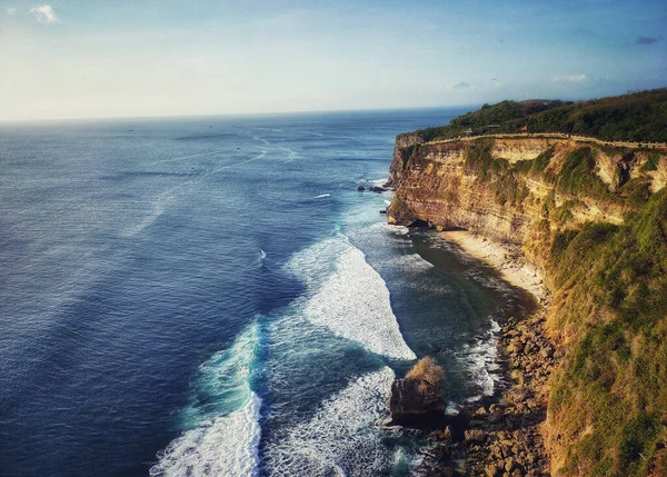 Gyönyörű Kilátás Pura Luhur Uluwatu Ungasan Indonézia — Stock Fotó