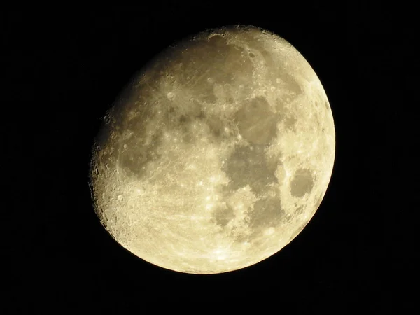 Bellissimo Scatto Della Luna Piena Nel Buio Cielo Notturno — Foto Stock