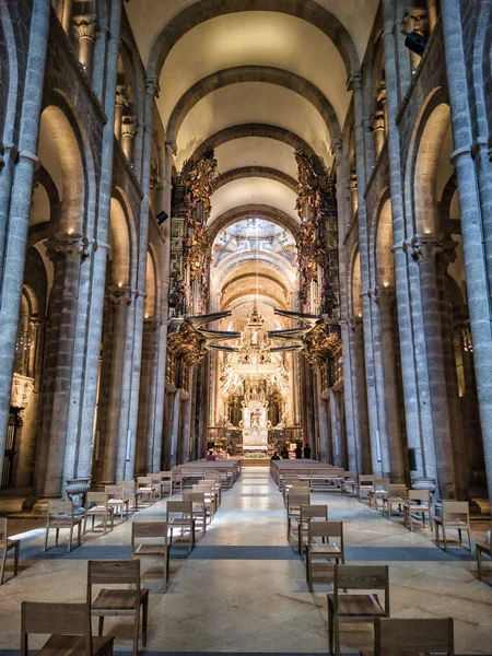 Interior Catedral Santiago Compostela España — Foto de Stock