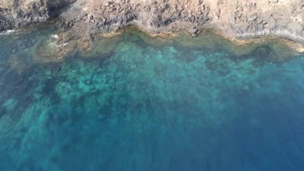 Flygfoto Över Havskusten Maldiverna — Stockvideo