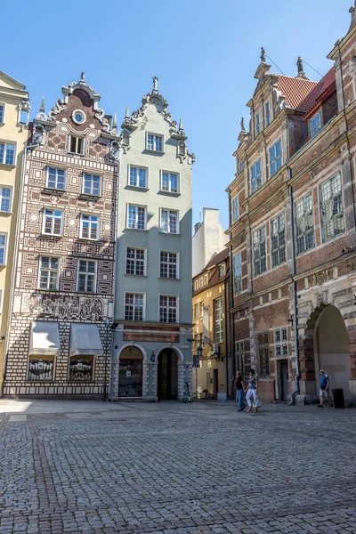 Gdansk Polen Juni 2021 Eine Senkrechte Aufnahme Des Langen Marktes — Stockfoto