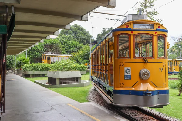 Brazil Dec 2017 View Yellow Train Railway Rio Janeiro Brazil — Stock Photo, Image