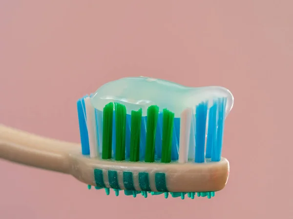 Closeup Shot Toothpaste Toothbrush — Stock Photo, Image