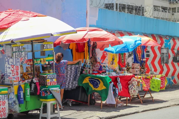 Brasil 2017 Una Hermosa Vista Pequeño Mercado Calle Río Janeiro — Foto de Stock