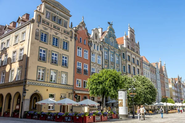 Gdansk Polen Juni 2021 Schöne Aufnahme Vom Langen Markt Danzig — Stockfoto