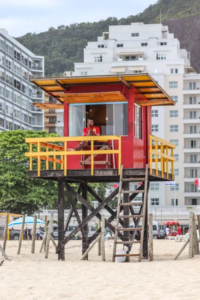 Rio Janeiro Brazil Dec 2017 Vertical Shot Small Red Building — стокове фото