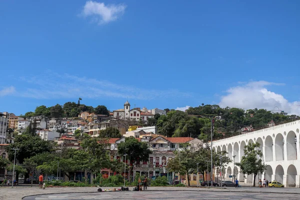 Rio Janeiro Brasil 2017 Una Hermosa Vista Arcos Lapa Centro — Foto de Stock