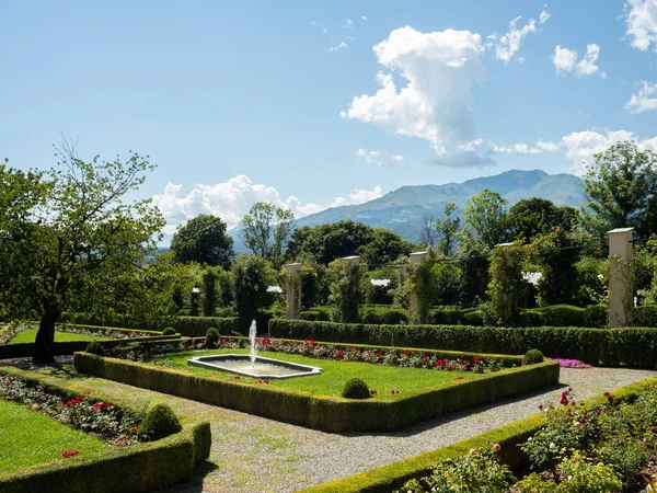 Piękny Widok Ogród Palazzo Gromo Losa Biella Piemont Włochy — Zdjęcie stockowe