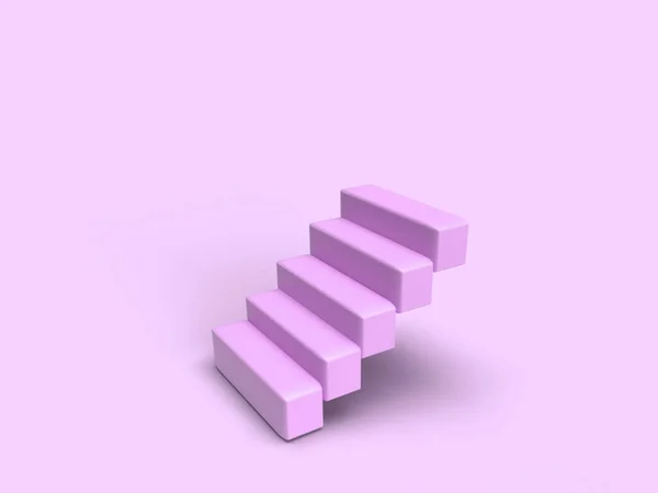Una Representación Ilustrada Escaleras Púrpuras Habitación Púrpura —  Fotos de Stock