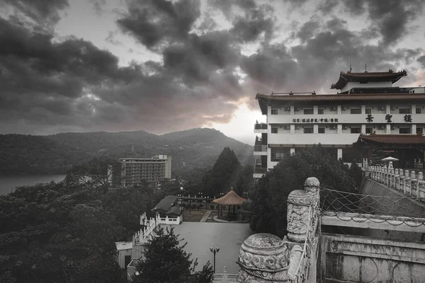 Sun Moon Lake Taiwan Prosince 2019 Detailní Záběr Ching Sheng — Stock fotografie