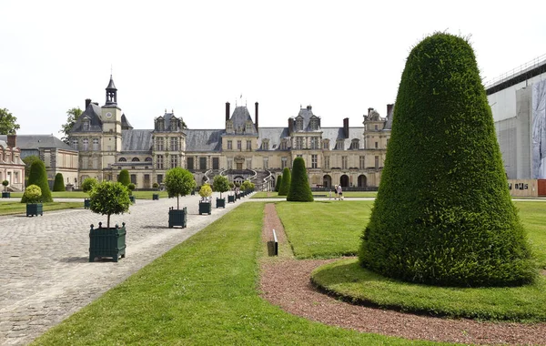 Fontainbleau França Junho 2015 Pátio Honra Palácio Real Chateau Fontainebleau — Fotografia de Stock