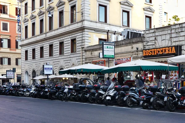 Rome Italië Sep 2019 Een Close Shot Van Eet Drinkwinkels — Stockfoto