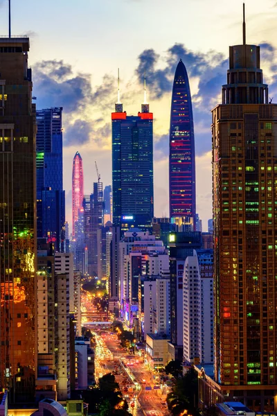 Shenzhen Κινα Μαΐου 2021 Ένα Κάθετο Πλάνο Του Αστικού Τοπίου — Φωτογραφία Αρχείου