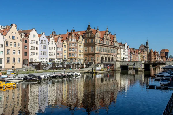 Gdansk Polonia Junio 2021 Una Hermosa Foto Grúa Portuaria Medieval — Foto de Stock