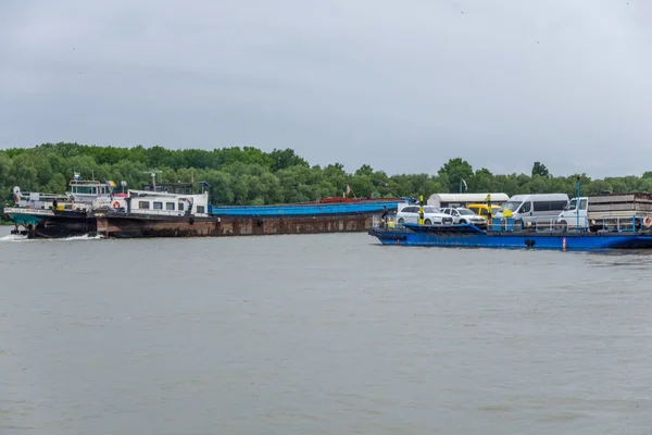 Autre Type Navire Dans Port Par Temps Nuageux — Photo