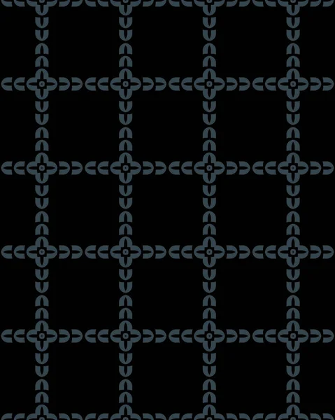 Płytka Bez Szwu Geometrycznych Kwadratowych Wzorów Ciemnych Czarnych Kolorach — Zdjęcie stockowe