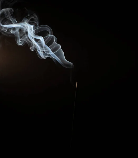 Closeup Abstract White Smoke Black Background — Stock Photo, Image