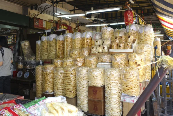 Bangkok Thailand Dec 2014 Wholesale Chinese Snacks Dried Squid Sale — Stock Photo, Image