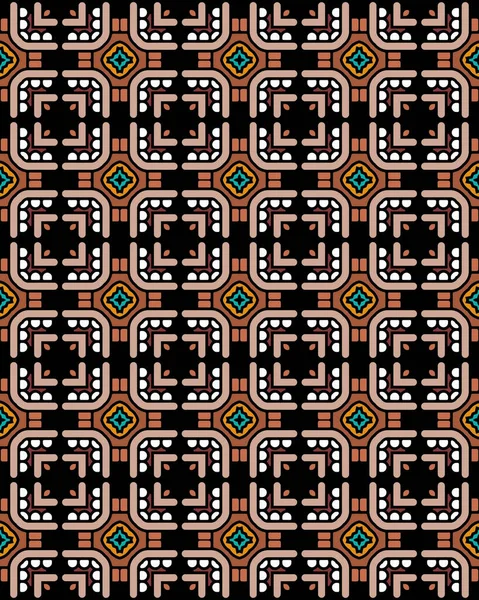 Een Prachtig Naadloos Patroon Met Vierkante Ruit Elementen Grijs Bruin — Stockfoto
