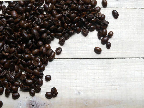 Kávé Bab Háttér Lapos Feküdt Lövés Másolási Hely — Stock Fotó