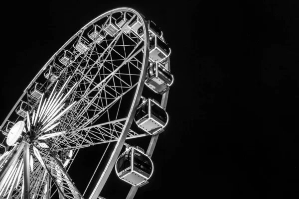 Riesenrad Von Sevilla Schwarz Weiß — Stockfoto