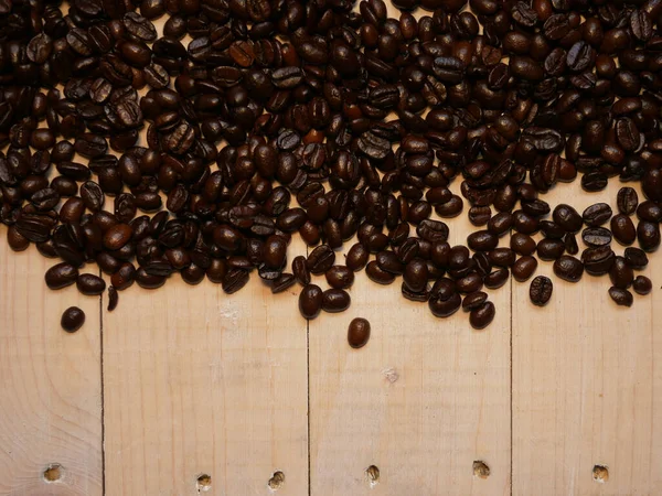 Kávé Bab Háttér Lapos Feküdt Lövés — Stock Fotó