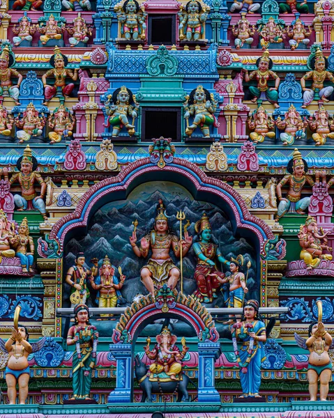 Εξωτερική Πρόσοψη Του Ναού Sri Layan Sithi Vinayagar Ινδουιστικός Ναός — Φωτογραφία Αρχείου