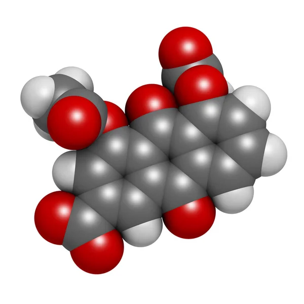 Diacereïne Drug Molecuul Weergave Atomen Worden Weergegeven Als Bollen Met — Stockfoto