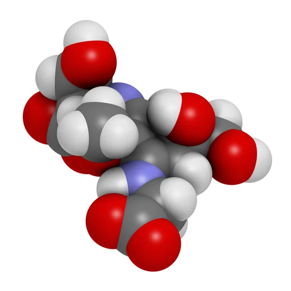 Shinorine Molécule Crème Solaire Rendu Les Atomes Sont Représentés Comme — Photo