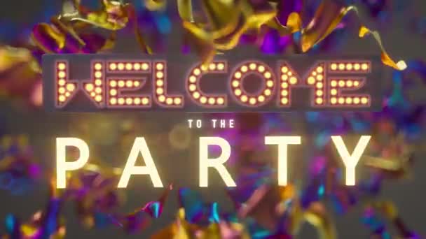 Colorful Background Your Design Welcome Party — Stok video