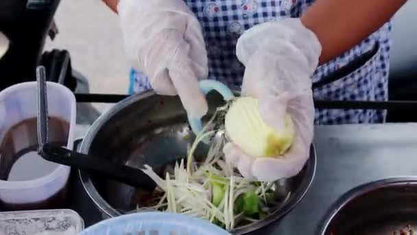 Vegetable Salad Crab — Stock Video