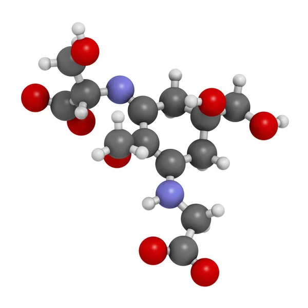 Shinorine Güneş Kremi Molekülü Boyutlu Görüntüleme Atomlar Geleneksel Renk Kodlaması — Stok fotoğraf