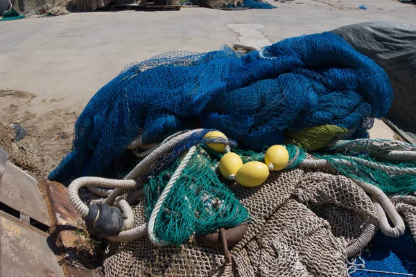 Redes Pesca Enredadas Desuso Muelle Del Puerto — Foto de Stock