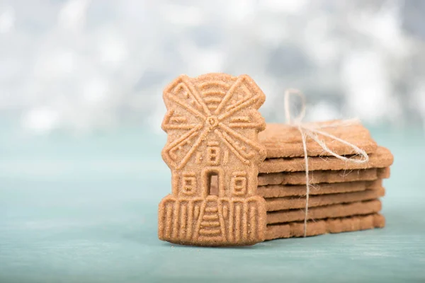 Biscuits Noël Allemands Traditionnels Appelés Spekulatius Douceur Aux Amandes Épices — Photo