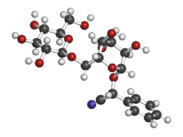 Amygdalin Rendering Atome Werden Als Kugeln Mit Konventioneller Farbcodierung Dargestellt — Stockfoto