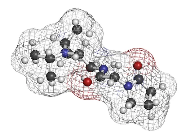 Pramiracetam Drug Molecuul Weergave Atomen Worden Weergegeven Als Bollen Met — Stockfoto