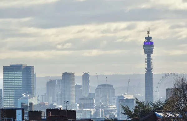 Uma Bela Vista Dos Edifícios Arranha Céus Capturados Londres Reino — Fotografia de Stock