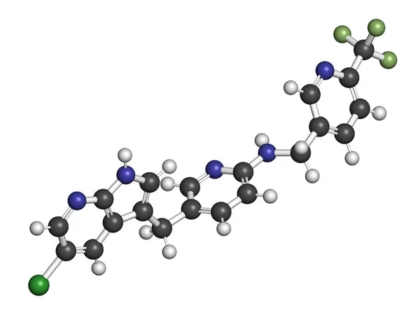 Das Krebsmedikament Pexidartinib Rendering Atome Werden Als Kugeln Mit Konventioneller — Stockfoto