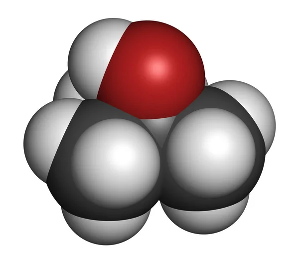 Tert Butylalcohol Tert Butanol Solventmolecuul Weergave Atomen Worden Weergegeven Als — Stockfoto