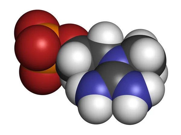 Kreatinol Fosfat Eller Cop Molekyl Återgivning Atomer Representeras Som Sfärer — Stockfoto